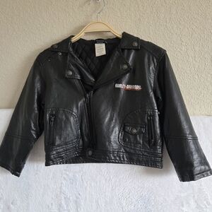 Toddler Harley Davidson Faux leather jacket